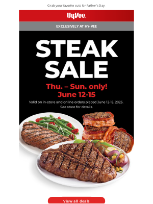 Hy-Vee - Steak Sale is here 🥩