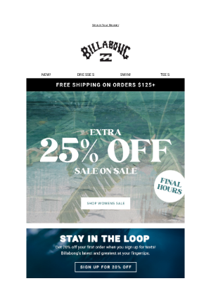 Billabong - Last Day To Save On Your Summer Staples