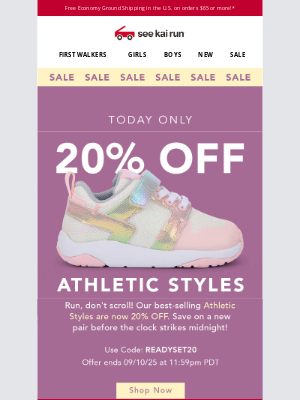 See Kai Run - Today Only! 20% Off Athletic Styles