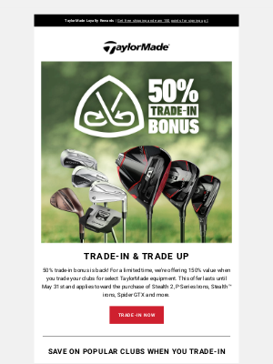 Adams Golf - 50% Trade-In Bonus | Upgrade Your Game Today