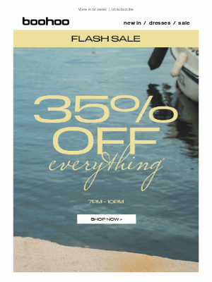 boohoo (United Kingdom) - FLASH: 35% off everything