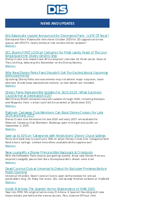 The DIS - News and Updates for 08/26/2025