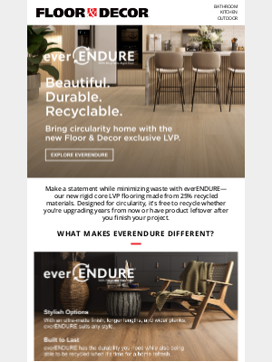 Floor And Decor - EXCLUSIVE: Meet everENDURE, our new recyclable LVP.