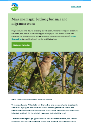 RSPB - Celebrate birdsong this Dawn Chorus Day