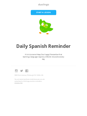 Duolingo - Hey, Duo here! Let’s learn some Spanish?