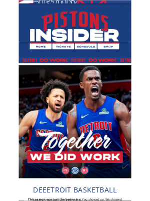 Detroit Pistons - Built for More. Back to Work.