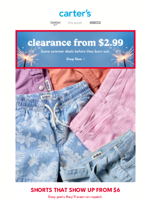 Carter's - IT’S GO TIME 👉 $2.99+ clearance is HERE