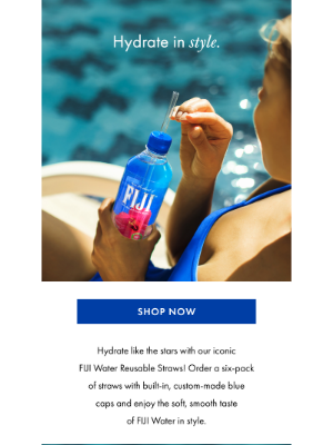 FIJI Water - Sip in style with our iconic FIJI Water Reusable Straws. 🌺💦