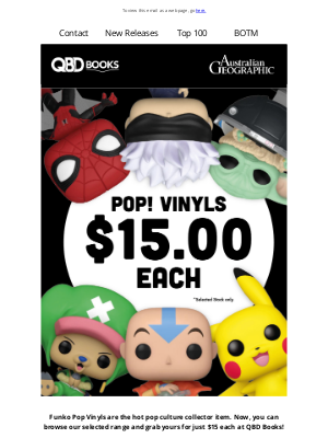 QBD The Bookshop (Australia) - QBD Books: SPOTLIGHT ON - $15 Pop! Vinyls