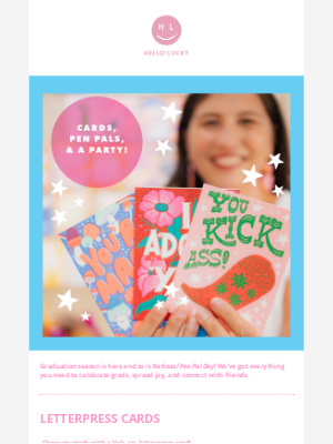 Hello!Lucky - Congrats, grads! 🎓 Celebrate with cards, pen pals & a party!