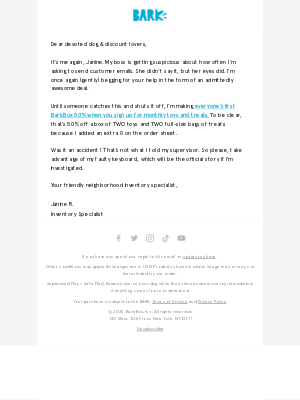 BarkBox - HURRY: 50% off your first box