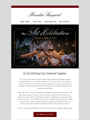 Beaulieu Vineyard - The Art of Celebration: Toast Like a Pro