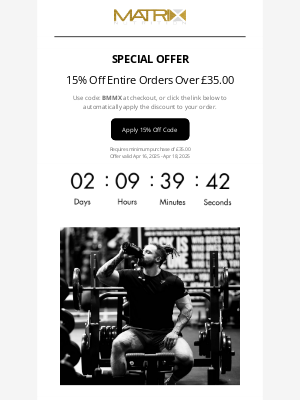 Matrix Nutrition (United Kingdom) - matthew, 15% Off Code inside - Save For 48 Hours