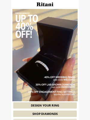 Ritani - Ending Soon! The Biggest Sale of the Summer ☀️