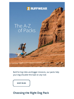 Ruffwear - Dog Packs, From A-Z