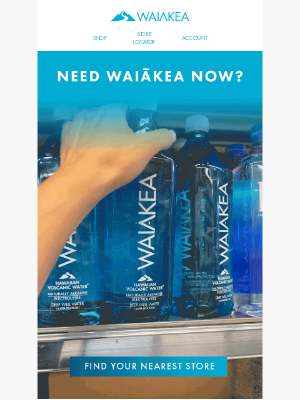 Waiakea Hawaiian Volcanic Water - Want Waiākea ASAP?