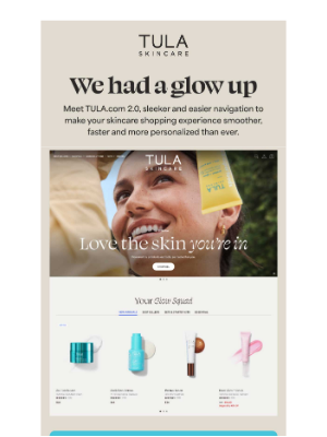 TULA - Glow up alert: Website edition