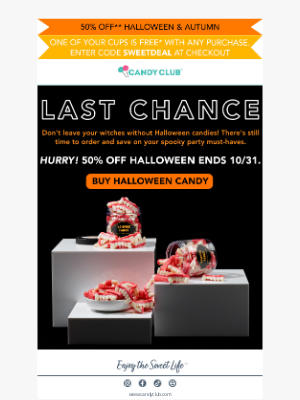 Candy Club - Last Chance! 👻 50% OFF Halloween Treats for Spooky Parties! 🎃