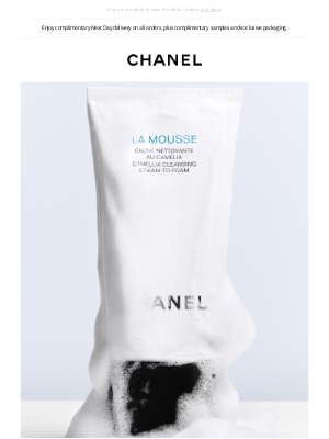 Chanel (United Kingdom) - New. LA MOUSSE, camellia cleansing cream-to-foam.