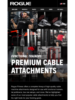 Rogue Fitness - Premium Cable Attachments for Functional Trainers