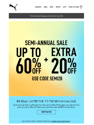 PUMA USA - Semi-Annual Sale Starts NOW 👀