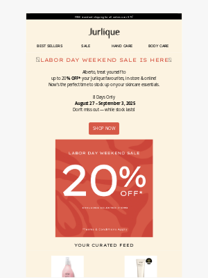 Jurlique - 🔥 Grab Your 20% Off – Limited Time!