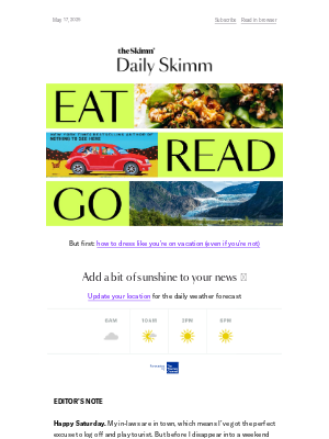 theSkimm - Weekend: How to Handle a Rude Seatmate 🛩️
