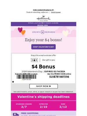 Hallmark - $4 for you & Valentine’s gift for them 😻