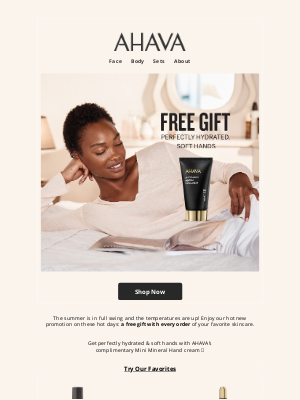 AHAVA - Starting Today: Free Mineral Hand Cream With Every Order