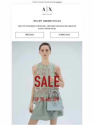 Armani - 40% off summer favorites