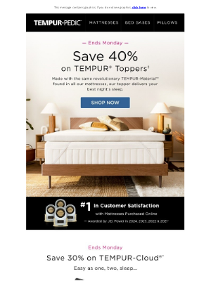 Upgrade your comfort & save 40% on toppers