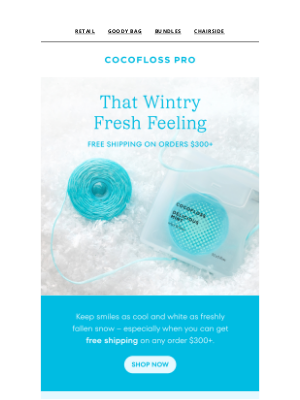 Cocofloss - FREE shipping when you spend $300+