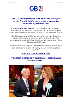 GB News (United Kingdom) - EXCLUSIVE: Reform hit with three massive plot twists after Runcorn by-election win