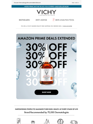 Vichy - Ends Tonight! Amazon Prime Day Extended