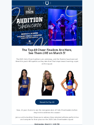 Indianapolis Colts - Meet the Top 48 Colts Cheer Finalists