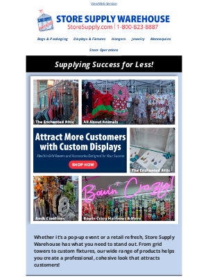 Store Supply Warehouse - Pop-Up Festival Ready: Custom Displays & Scene-Setting Solutions