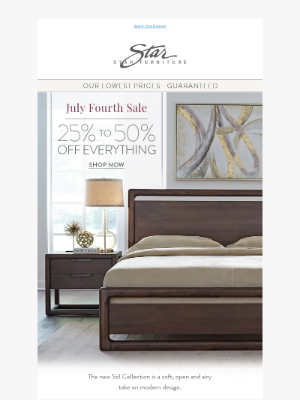 Star Furniture - 25%-50% Off Storewide Ends Soon!