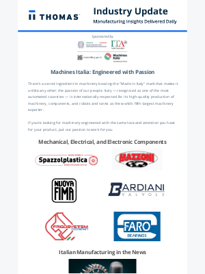 Xometry - Machines Italia: Spotlight on Mechanical, Electrical, and Electronic Components Suppliers