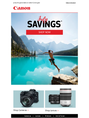 Canon - Savings That Make a Splash 🌊