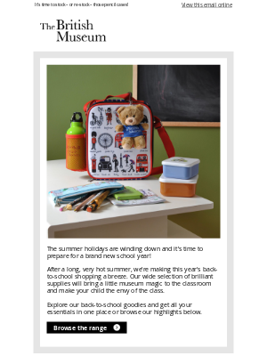 British Museum - It's term time | Back to school essentials