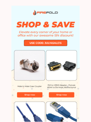 FireFold - Feel the power of 15% off your favorite tech!