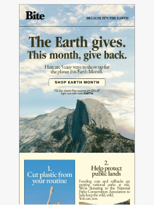 Bite Toothpaste Bits - The Earth gives. Let’s give back.