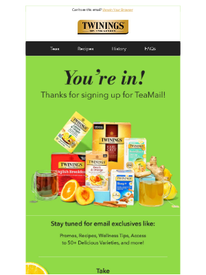 Twinings - Welcome to Twinings TeaMail! 👋☕