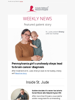 St. Jude Children's Research Hospital - Carol, your weekly update and patient spotlight on Emery