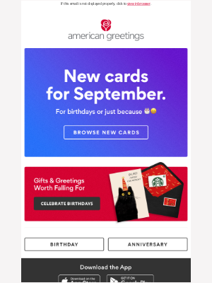 American Greetings - Fresh fall cards for September