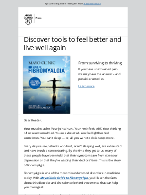 Mayo Clinic - Feel better, live fully — there is hope for fibromyalgia