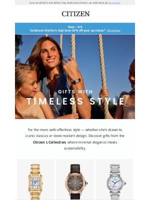Citizen Watch Company - Sustainable Style for Mom