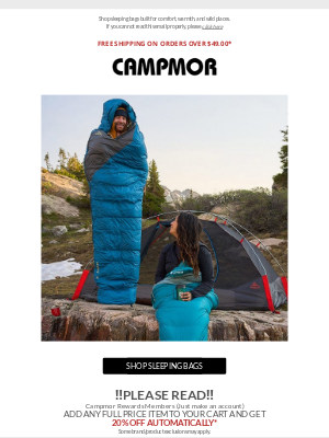 Campmor - Don’t Just Sleep Outside—Sleep Well 🌌