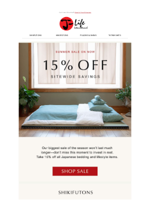 J-Life International - 🇺🇸 15% Sitewide Savings 🇺🇸