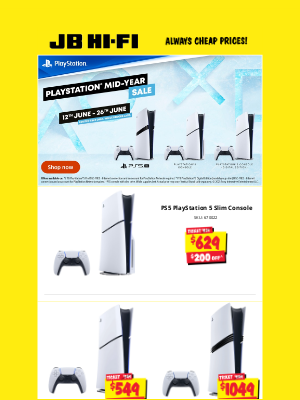 JB Hi Fi Group (Australia) - $200 OFF PS5 Slim - PlayStation Mid-Year Sale on now!